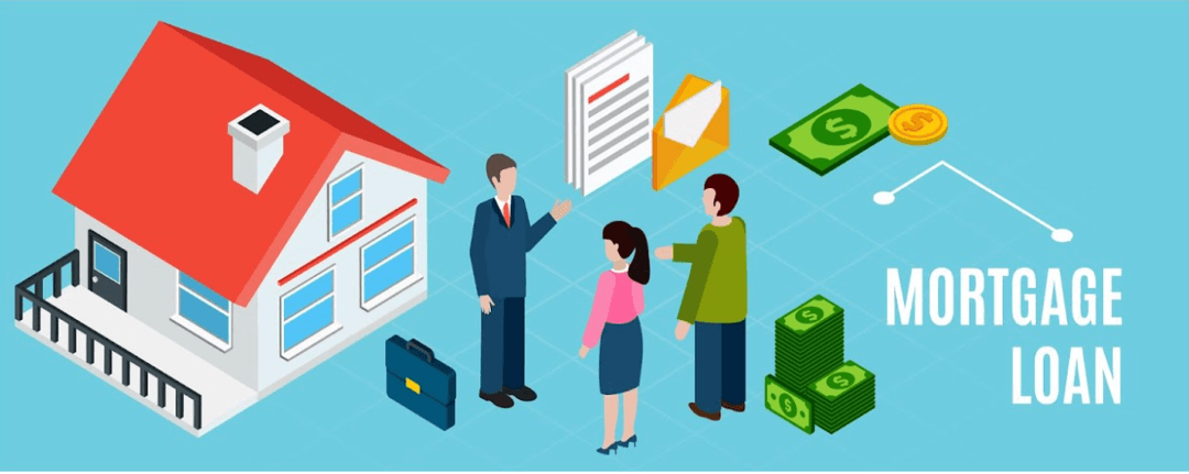 Mortgage rates concept with charts