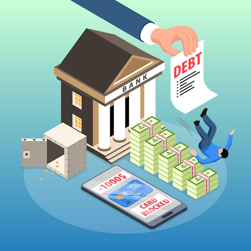 Happy family in front of their new home