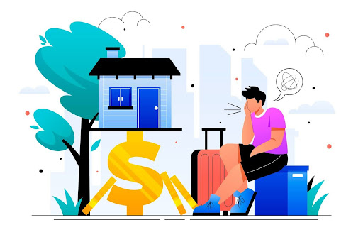 Couple discussing finances at home